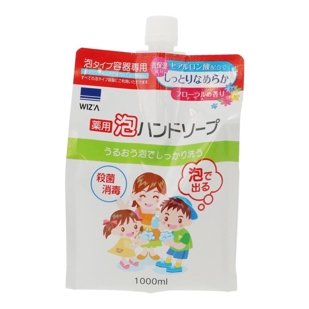 薬用泡ハンドソープ　１Ｌ　詰替スパウト付, フローラルの香り, 1000ml