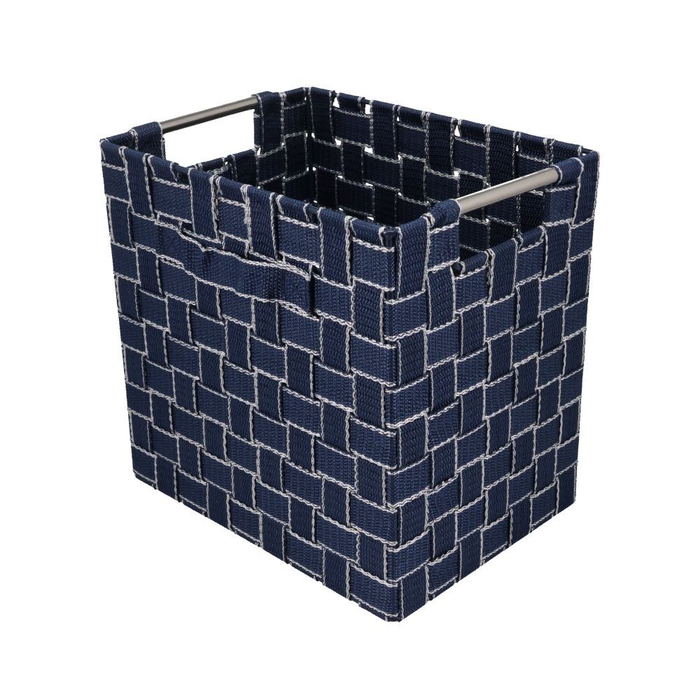 ステンレス取手ＰＰボックス　スクエアＭ縦, ネイビー, スクエアM縦