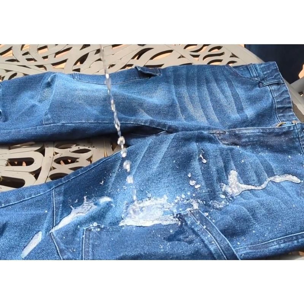 撥水ストレッチジーンズ　股下72cm　インディゴ, インディゴ（L）, Lサイズ