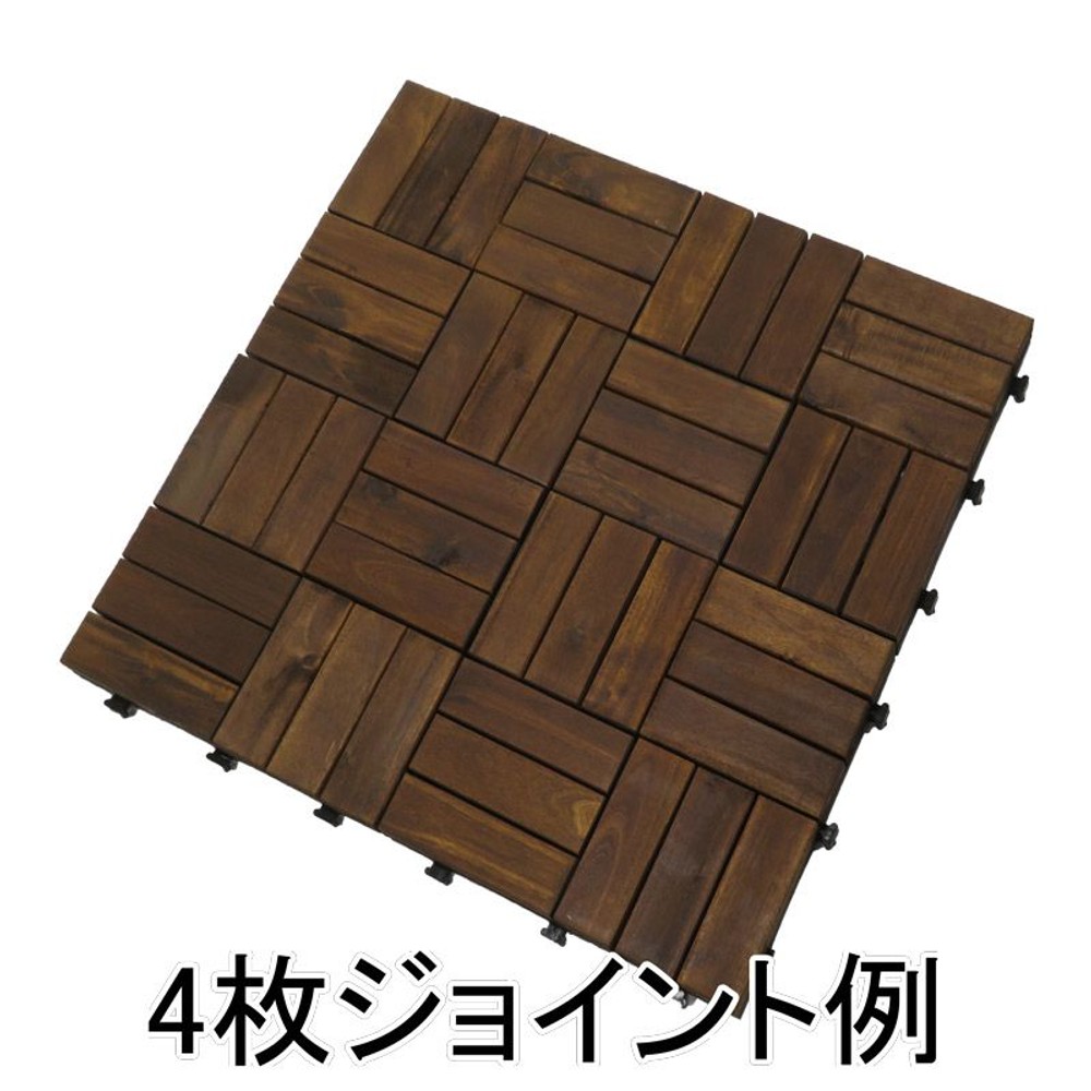 ジョイント式ウッドパネル　クロス（アカシア）, クロス（アカシア）, 1枚