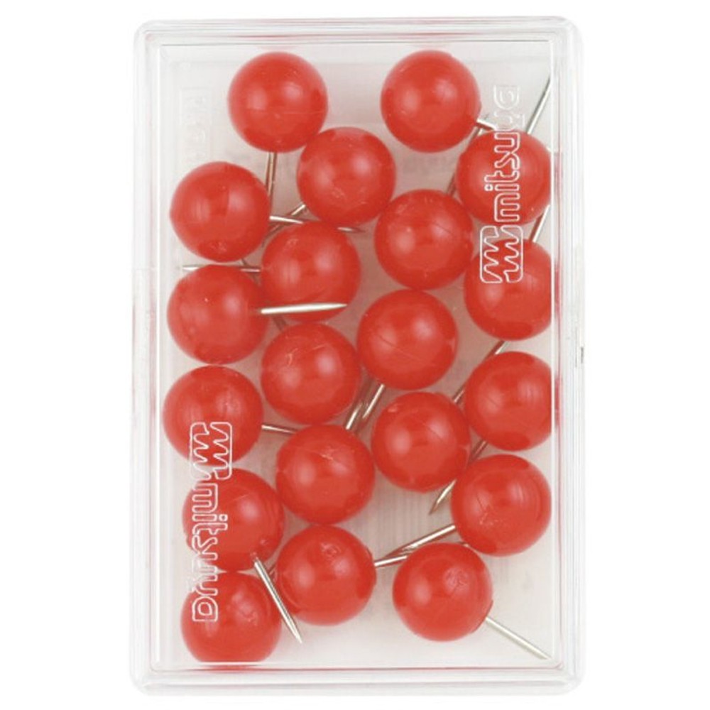 ミツヤ　マップピン, 赤(6mm), 6mm