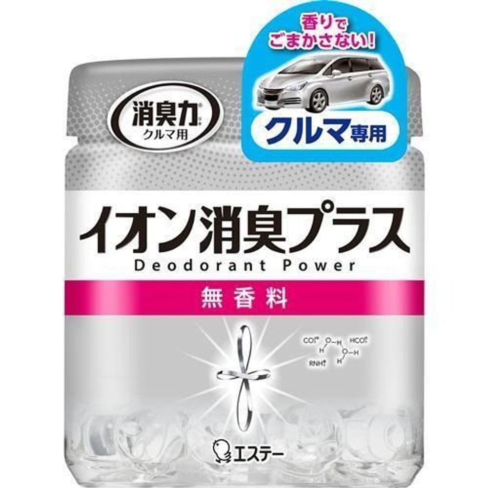 消臭力 クリアビーズ イオン消臭プラス クルマ用 90g, 無香料, 90g