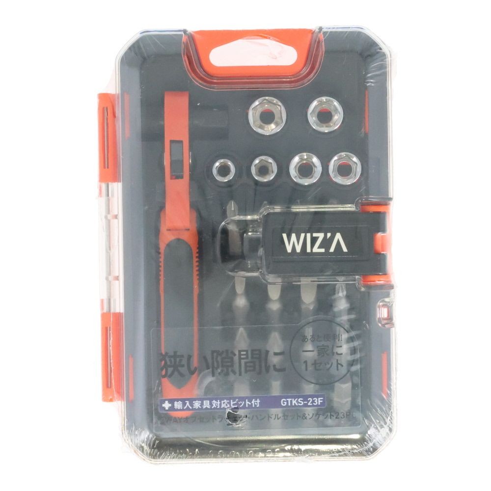 ウイザ WIZ'A　オフセットラチェットハンドルセット　ＧＴＫＳー２３Ｆ, オレンジ, 23点