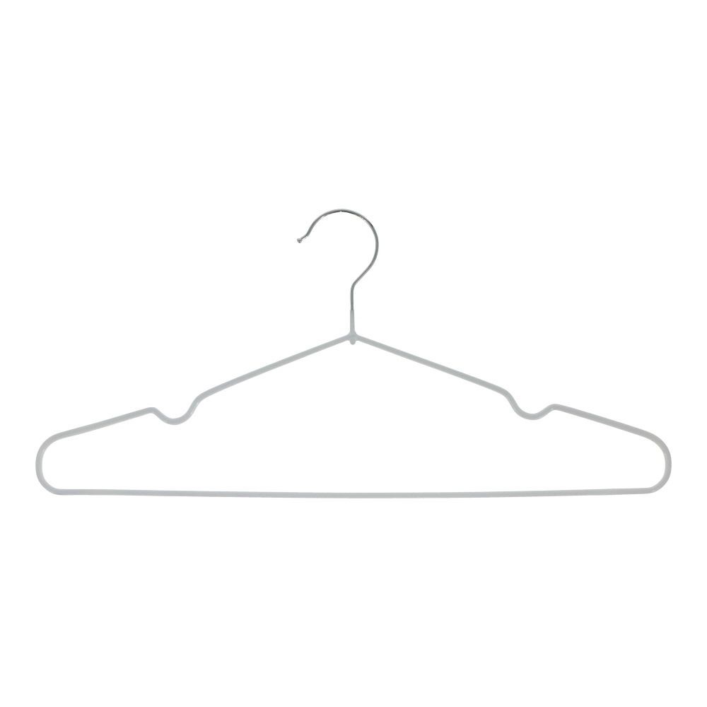 WIZ'A ウィザ 薄型ですべりにくいノンスリップスチールハンガー10本組, ホワイト, 約幅40cm&times;10本組