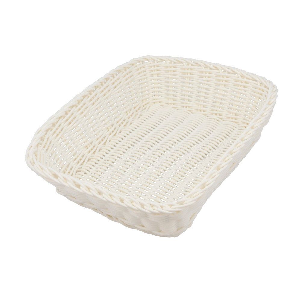 水洗いできるバスケット　レクタングル　Ｌ　ホワイト, ホワイト, L