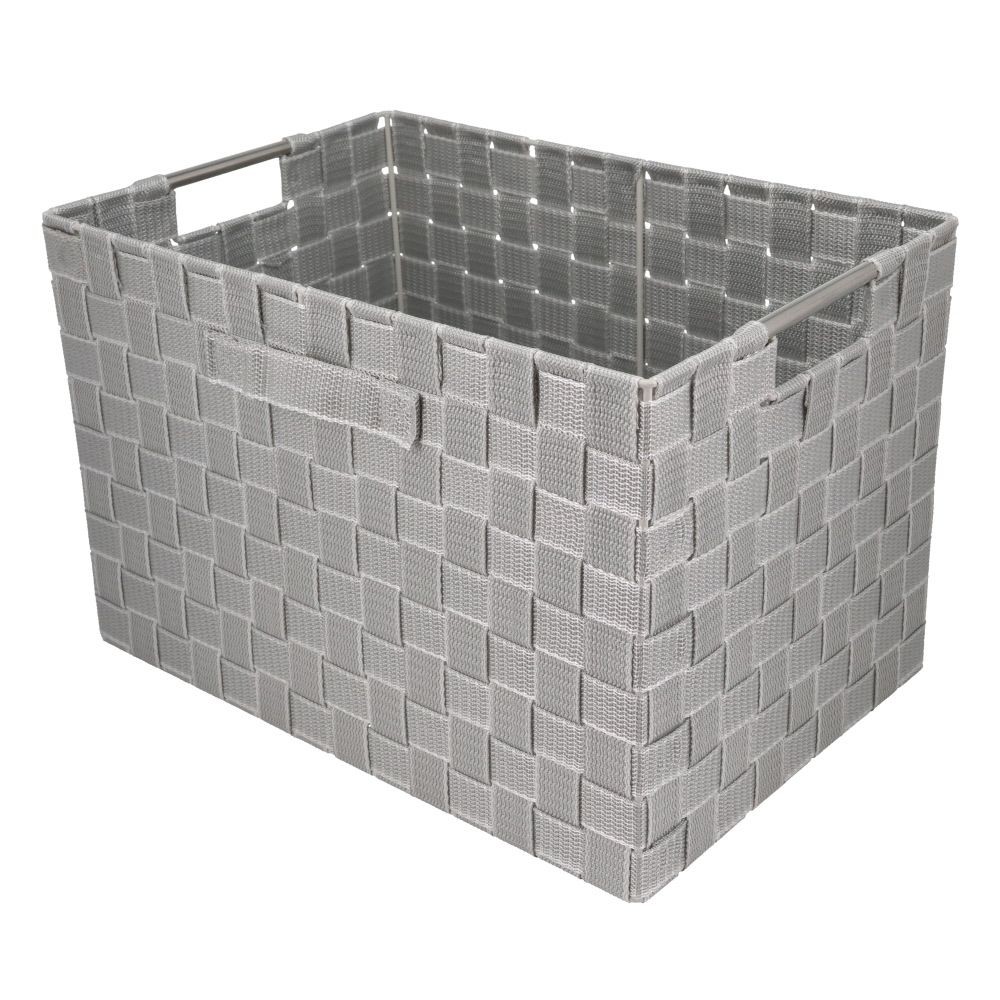 ステンレス取手ＰＰボックス　スクエアＬ, ネイビー, スクエアL