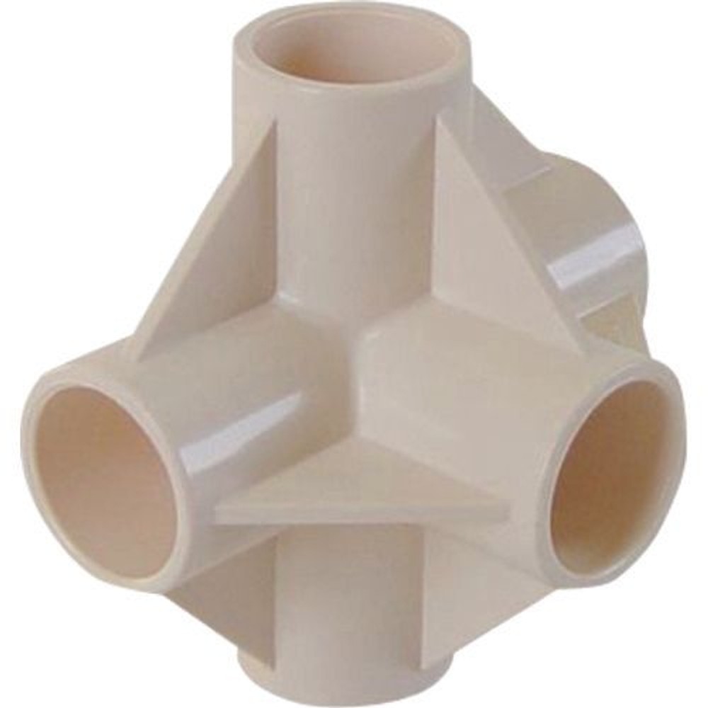 YAZAKI 矢崎化工 イレクタープラスチックジョイント J-15B S 枠・パイプのつなぎ用　Φ28用, アイボリー, J-15B S（5方向ジョイント（枠のつなぎ用・1方向通し））