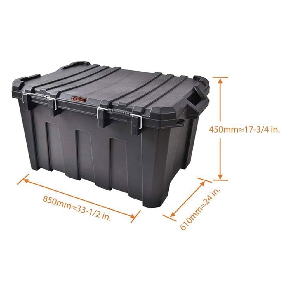 タクティクス コンテナボックス 135L 幅850×奥行610×高さ450mm, 黒, 135L