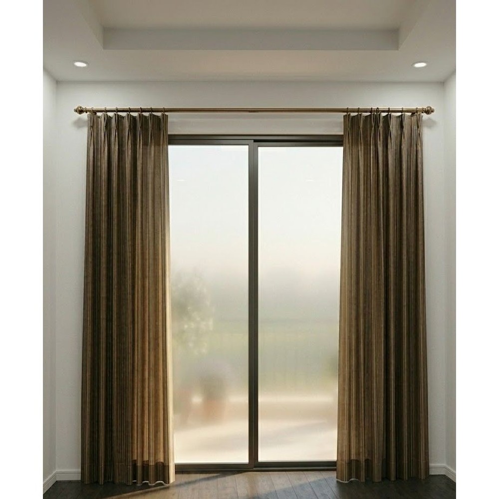 遮光性２重カーテン　ノエル　ブラウン, ブラウン, 100&times;135cm