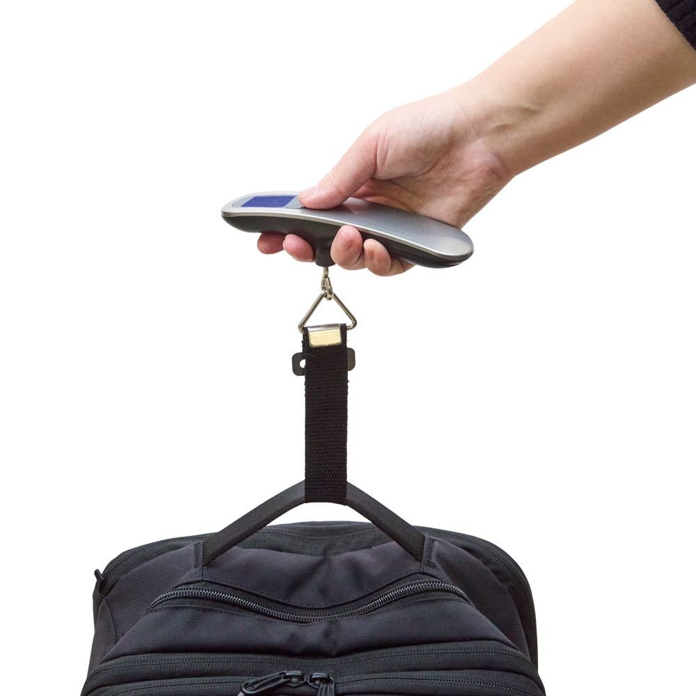 【数量限定】WIZ’A ウィザ 吊り下げ式デジタルはかり, シルバー×ブラック, 計測重量50kgまで