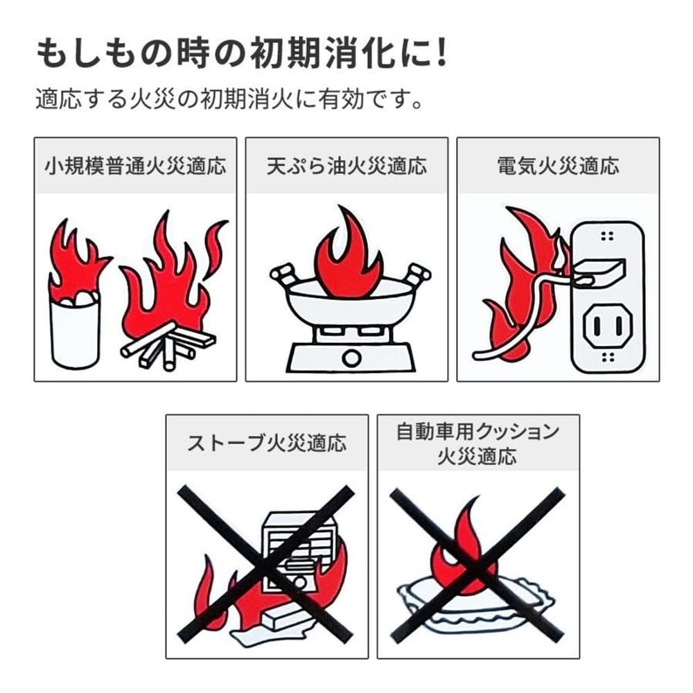 WIZ'A ウィザ　キッチン消火スプレー（エアゾール式簡易消火具）, 単品, 1本入り
