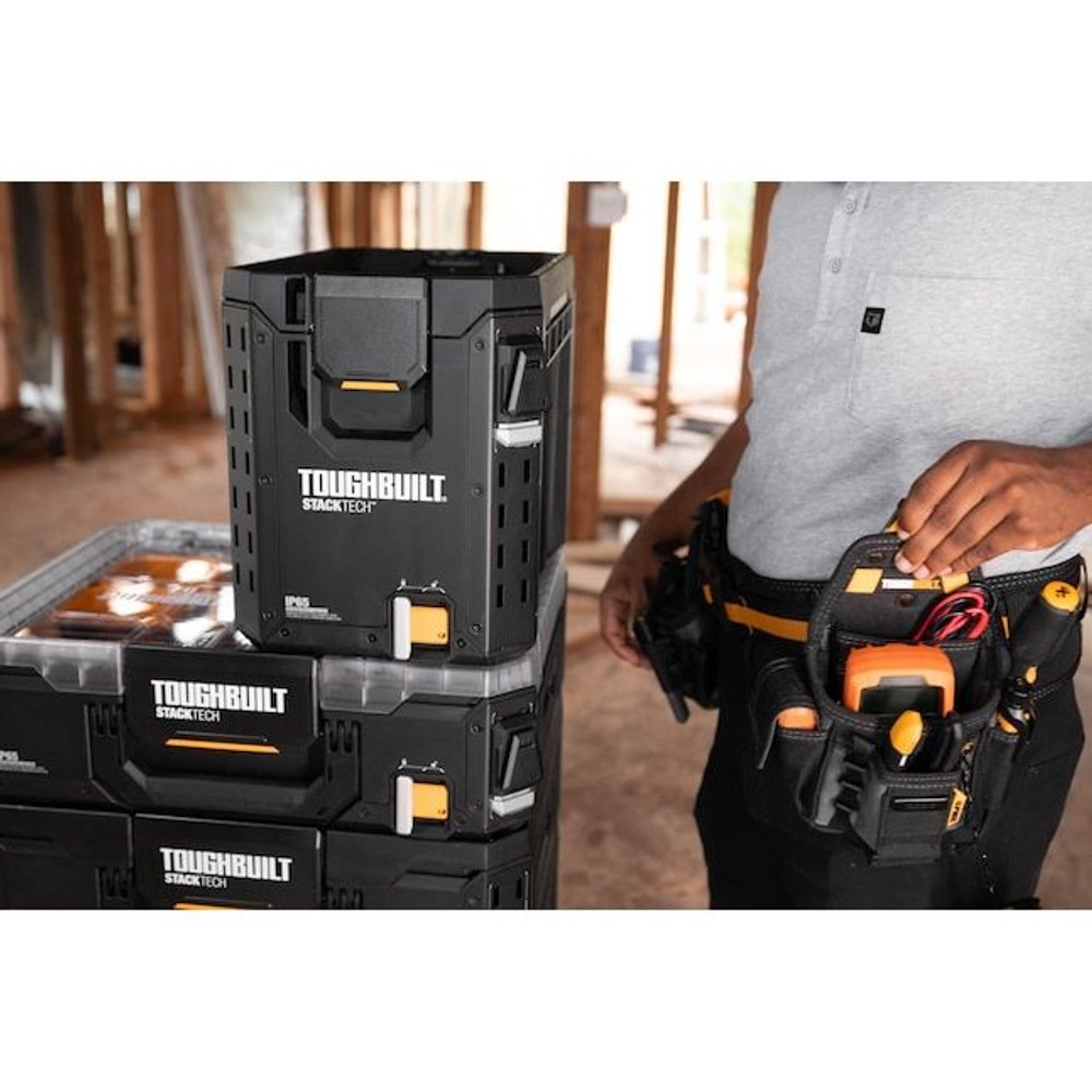 TOUGHBUILT（タフビルト）STACK TECH(スタックテック) 　ClipTechハブ 3個セット, ブラック, TB-B1S3-A-50