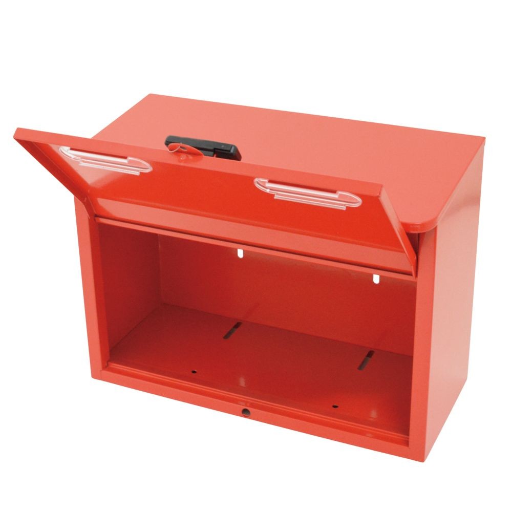 小窓付きカラーポスト　赤, 赤, LV-P130902