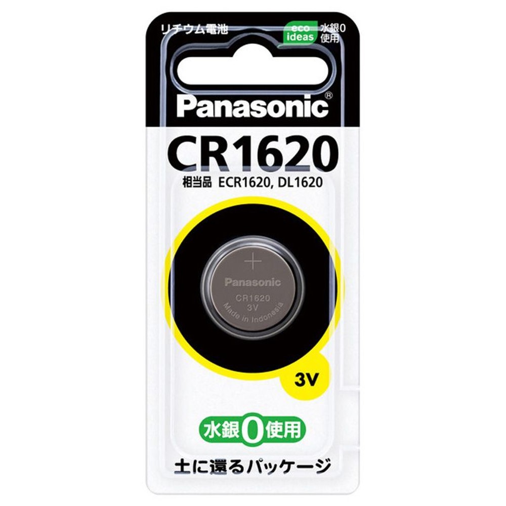 ＰＡ　コイン形リチュウム電池　ＣＲ1620, 3V, 1個入り