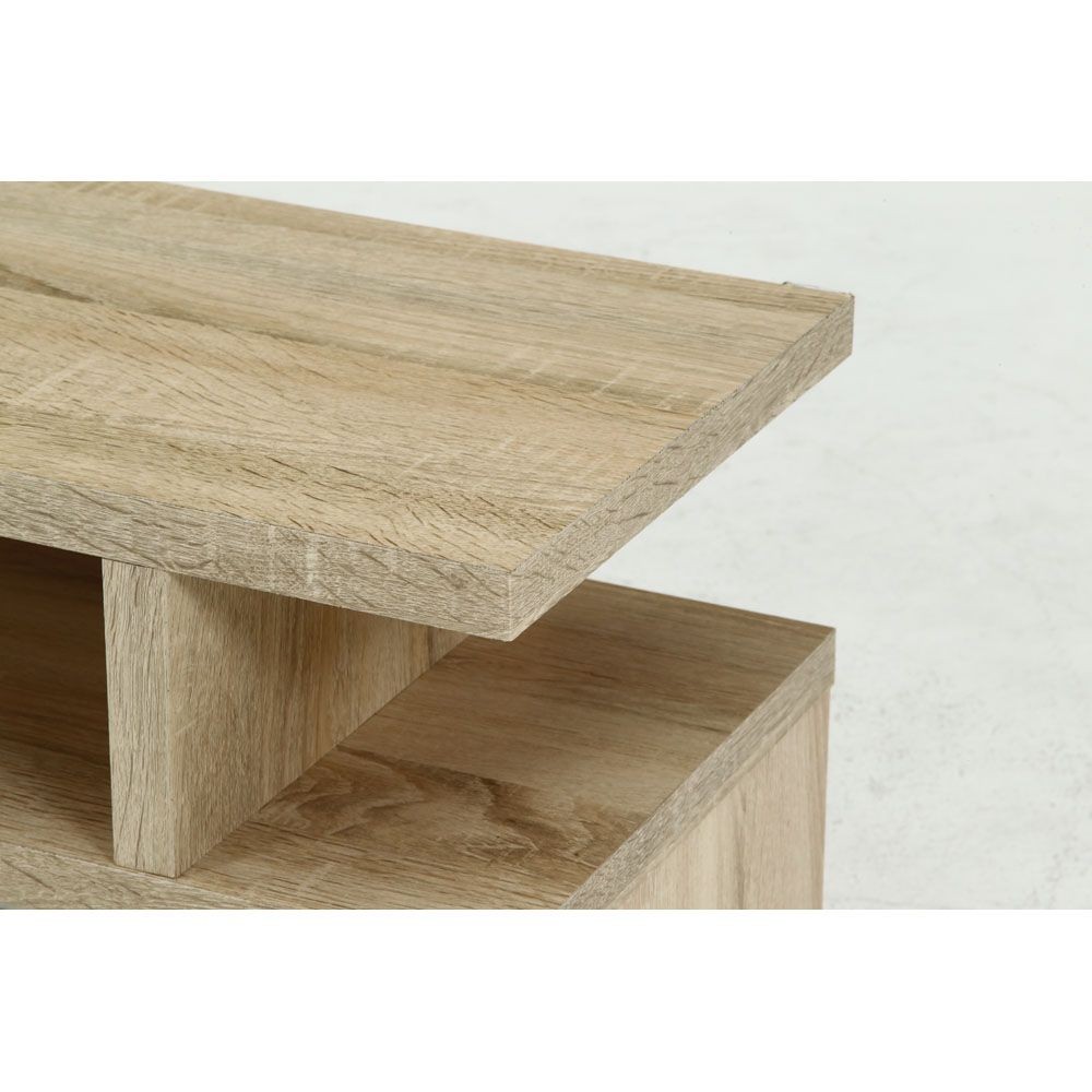 不二貿易 Ｓ字型ＴＶ台　１２０幅　オーク【メーカー直送・代引不可】, オーク, 幅1177mm&times;奥行295mm&times;高さ384mm