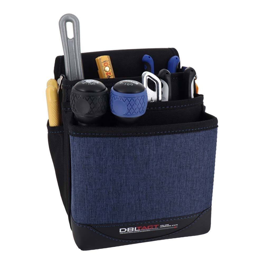 DBLTACT 3段腰袋　杢ブラックDTM-03S, ブラック, DTM-03S