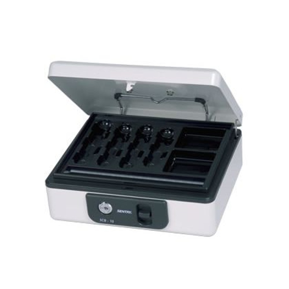 【期間限定特別価格】セントリー  手提げ金庫　ＳＣＢ―10, ライトグレー, SCB-10