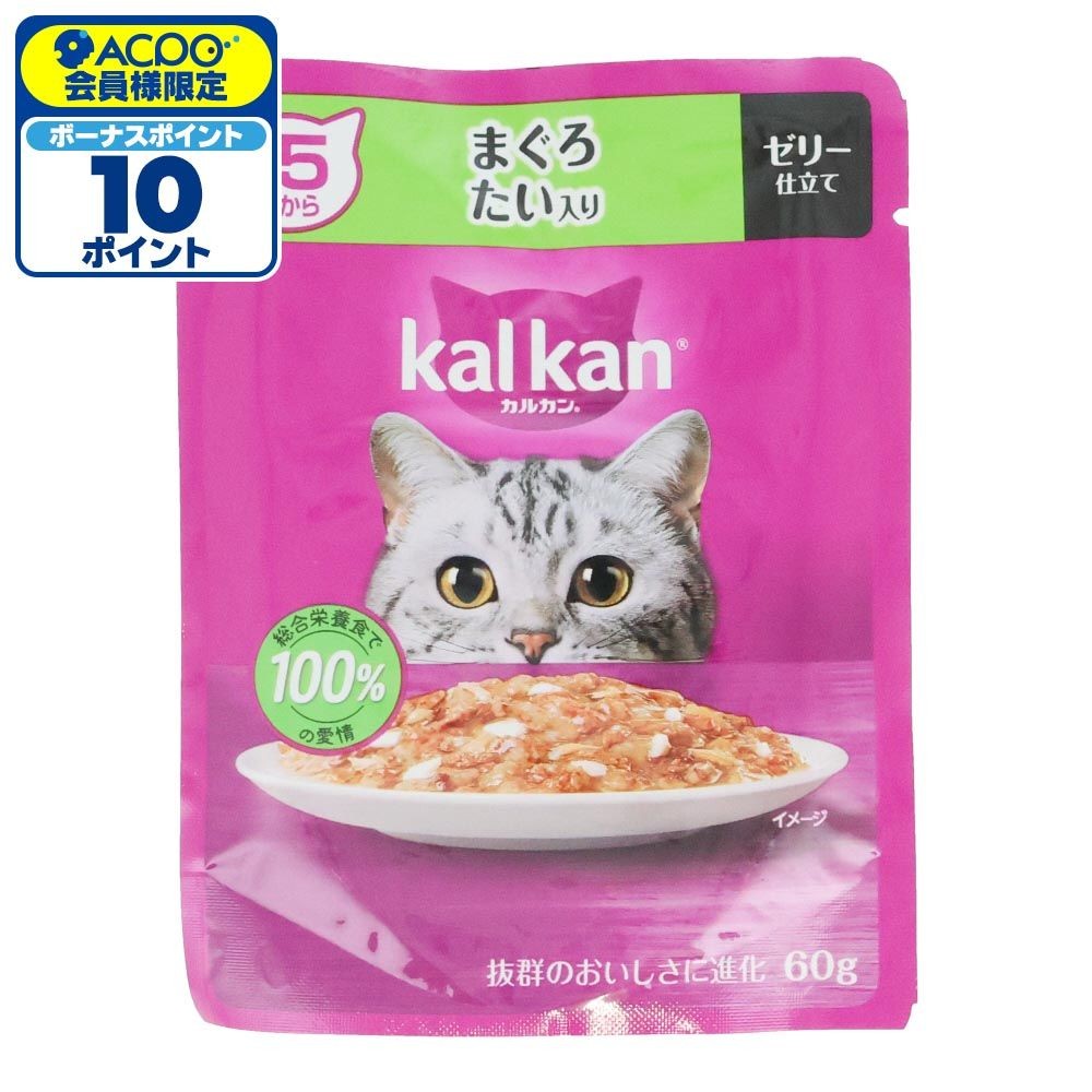 カルカンパウチ　１５歳から　まぐろ　たい入り, １５歳から　まぐろ　たい入り, 60g