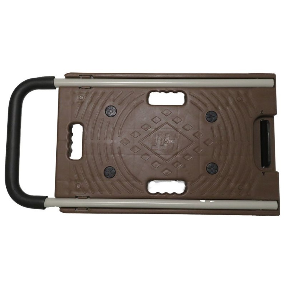 音が静かなハンドル収納式台車　ブラウン, ブラウン, 4.7kg