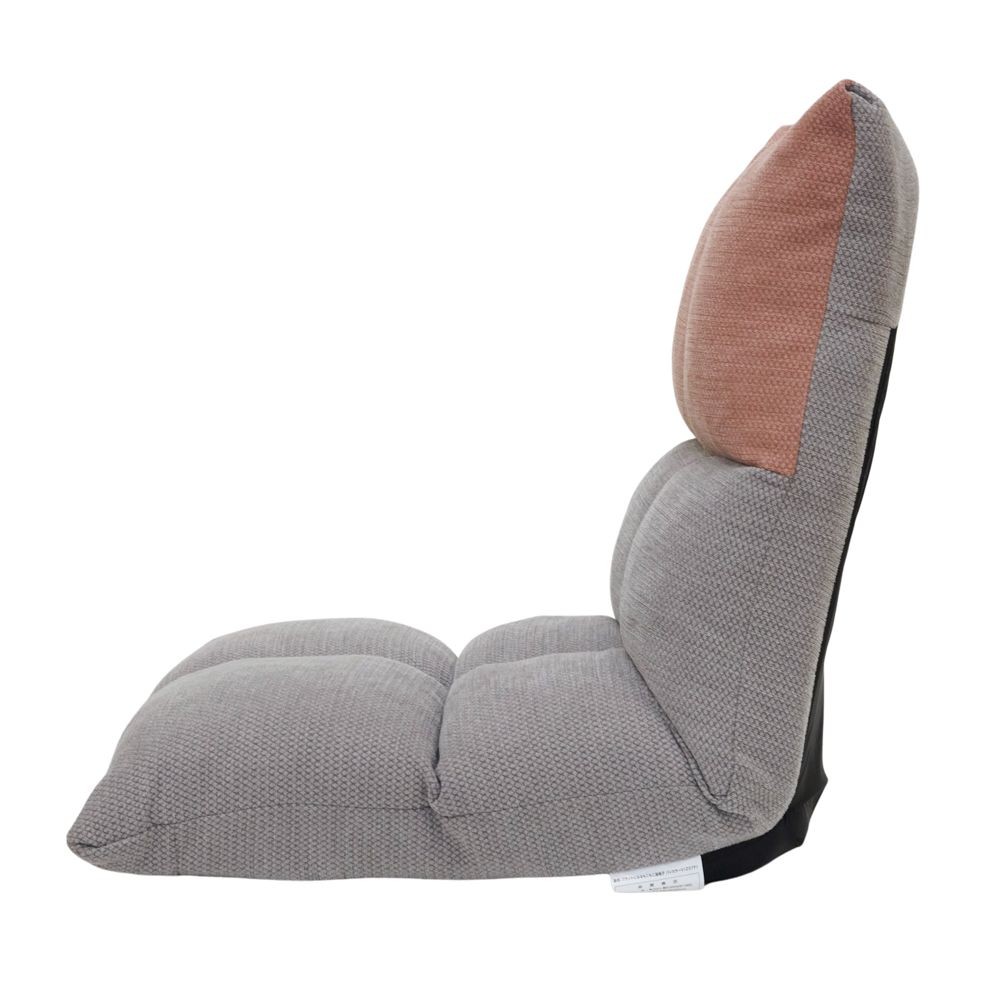 フラットになるもこもこ座椅子バイカラーＶＩＺ０７ＰＩ, ピンク, 幅500mm×奥行1070mm×厚さ135mm