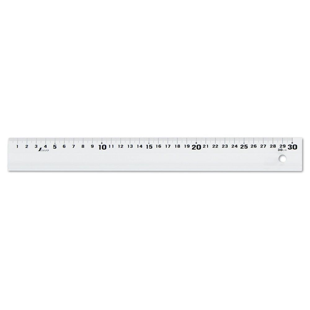 アルミ直尺 アル助30cm ホワイト, ホワイト, 30cm