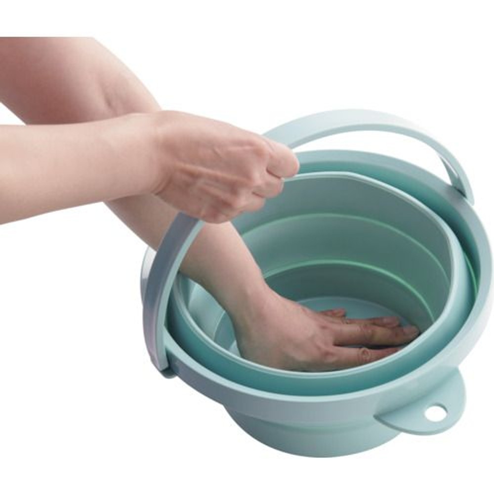 折りたたみソフトバケツ, グレー, 8.0L