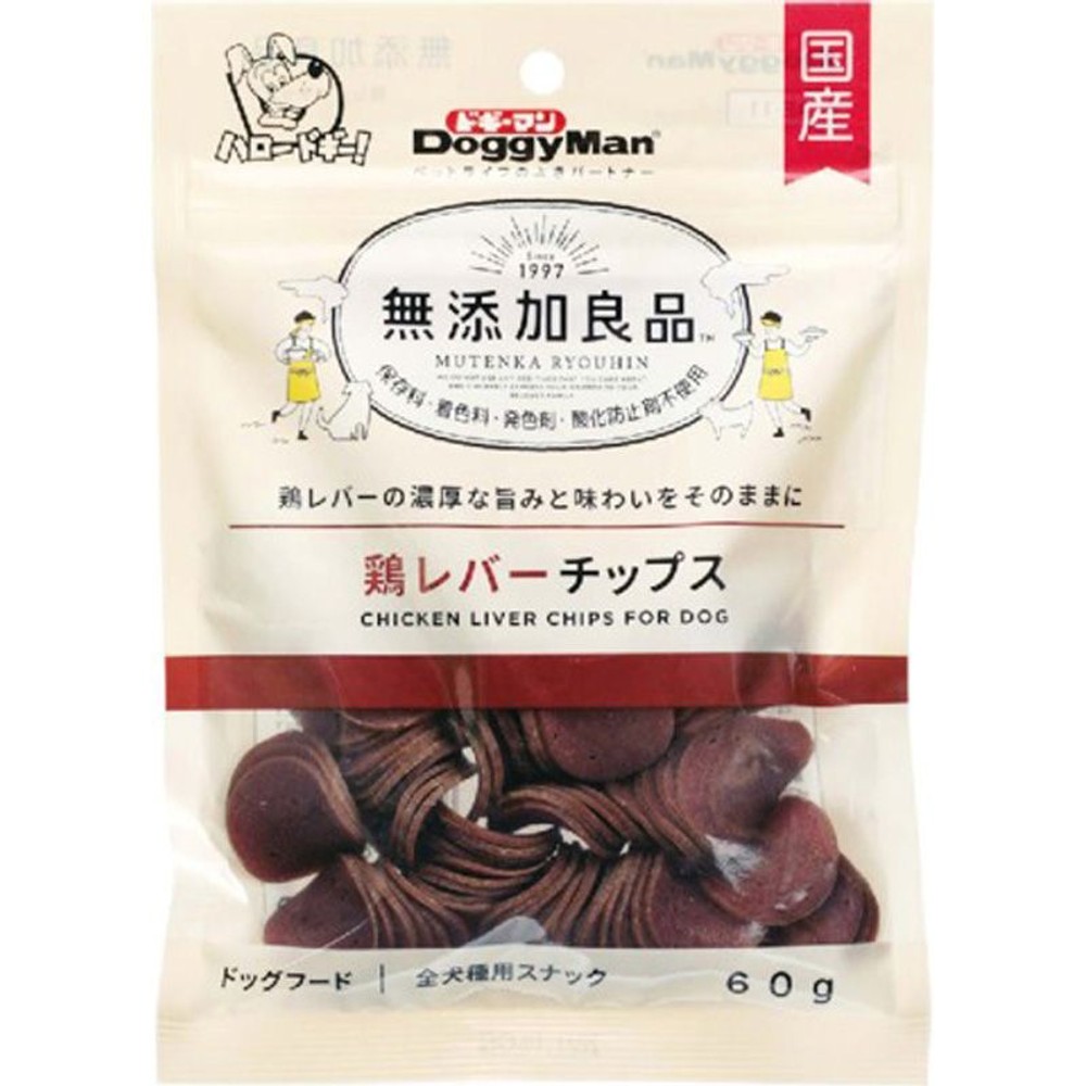 ドギー無添加鶏レバーチップス60ｇ, レバー, 60g