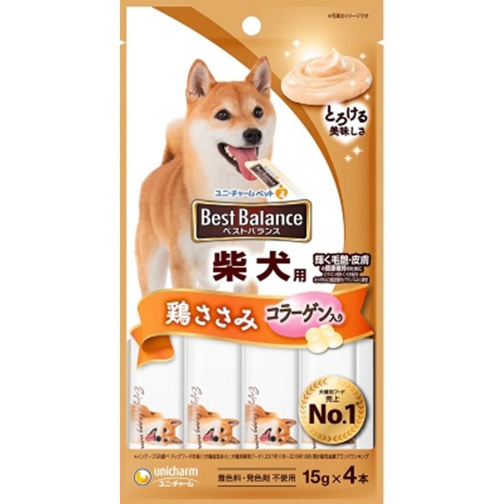 ユニチャーム　ベストバランス　柴犬ささみ　15ｇ4本, その他カラー１, その他サイズ１
