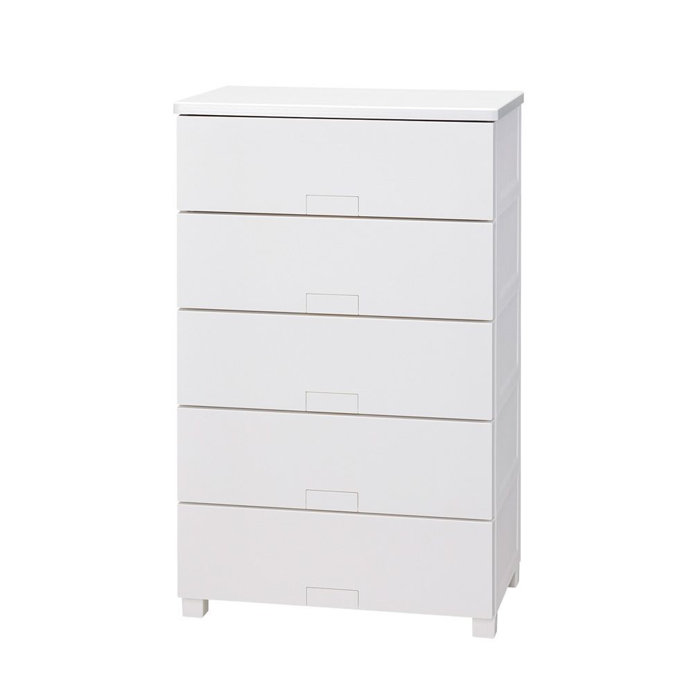 フィッツチェスト　フルフラット６５０５　ホワイト, ホワイト, 5段　幅65cm