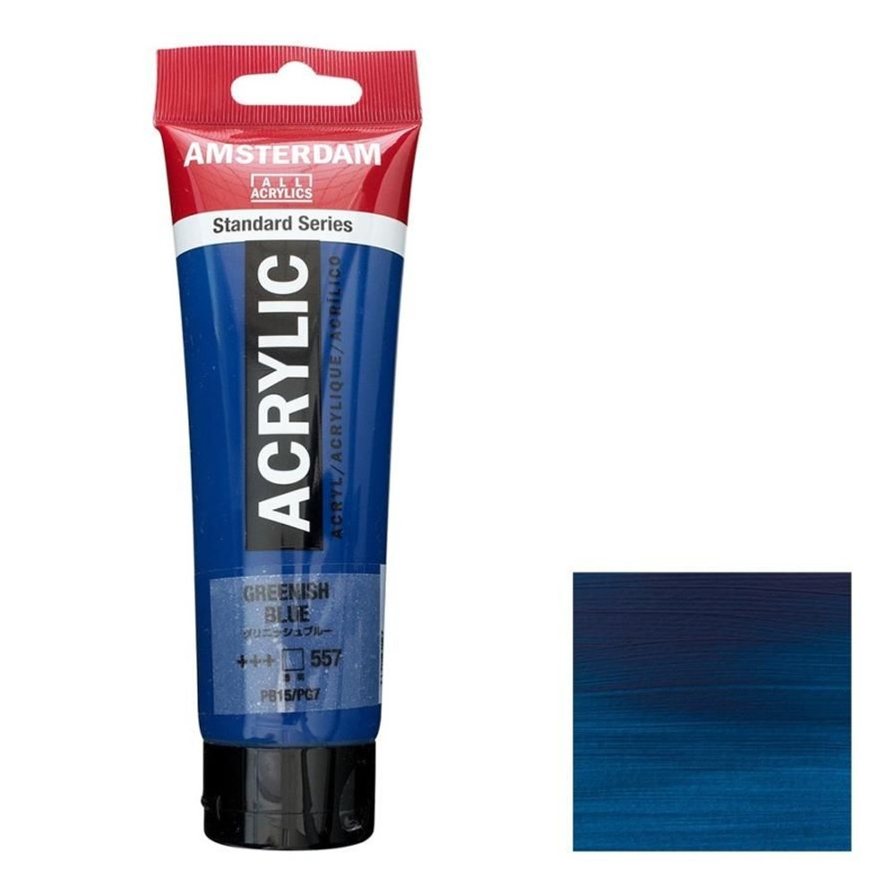 アムステルダム アクリリックカラー 120mL グリニッシュブルー T1709-557 スタンダードカラー, グリニッシュブルー, 120ml