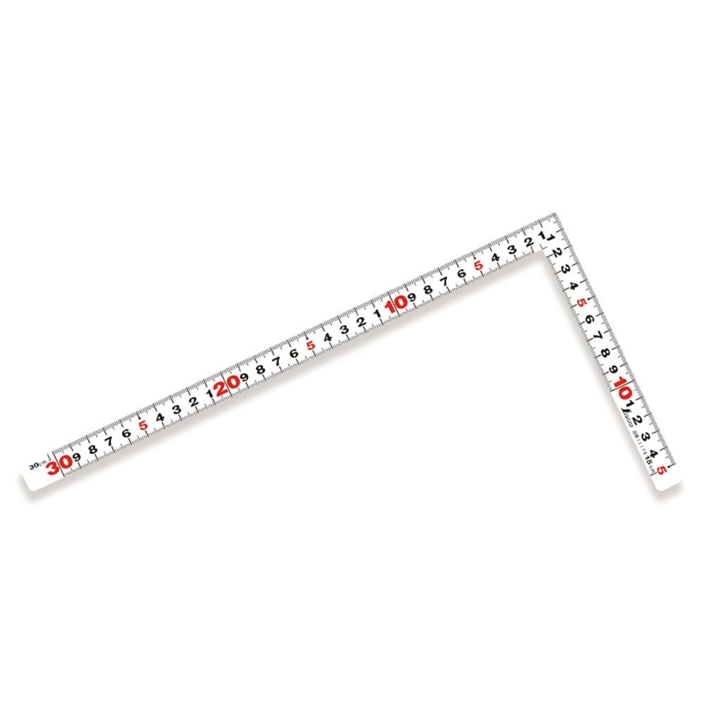 曲尺平ぴた ホワイト 30cm／1尺併用目盛, ホワイト, 30cm／1尺