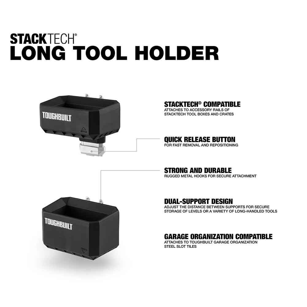 TOUGHBUILT（タフビルト）STACK TECH(スタックテック) 　ロングツールホルダー, ブラック, TB-B1-A-54