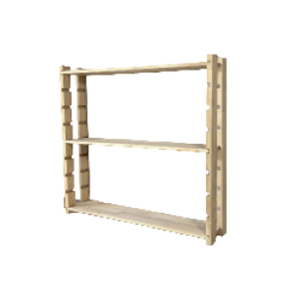 パイン棚板3段ラックセット, ナチュラル(奥行200), 910&times;200mm