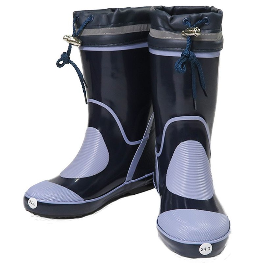 泥が詰まりにくい靴底の婦人カラーブーツ, ネイビー（23.0）, ２３．０ｃｍ