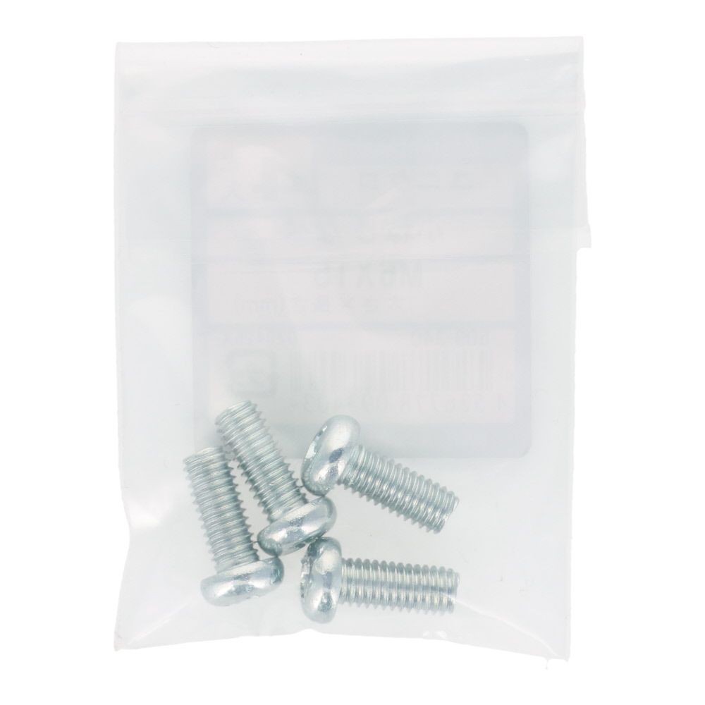 小ねじ　なべ　ユニクロ　Ｍ６&times;１５ｍｍ　４本入, シルバー, M6&times;15mm