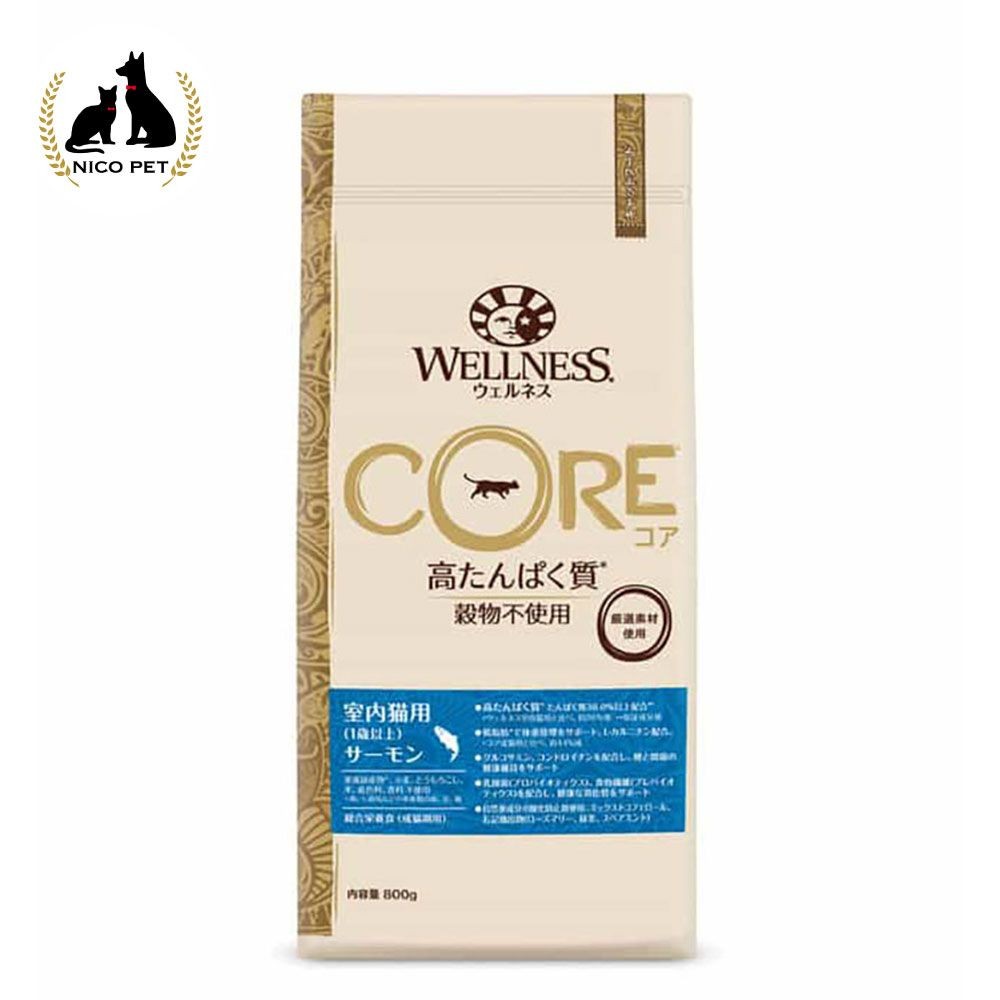 ウェルネスコア 室内猫用 サーモン 800g, 室内猫用, 800g