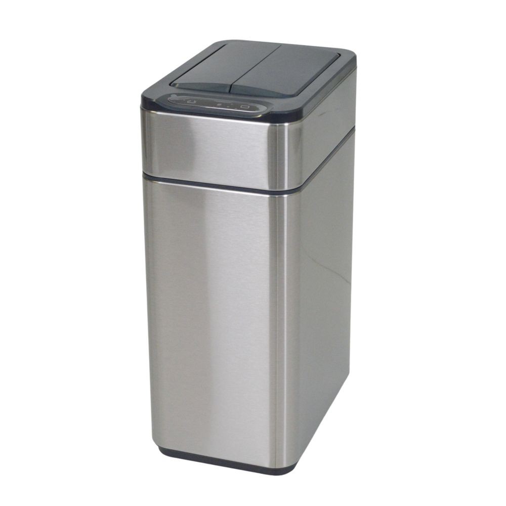 WIZ'A　ウィザ　両開きステンレスセンサーペール　9L, シルバー, 9.0L