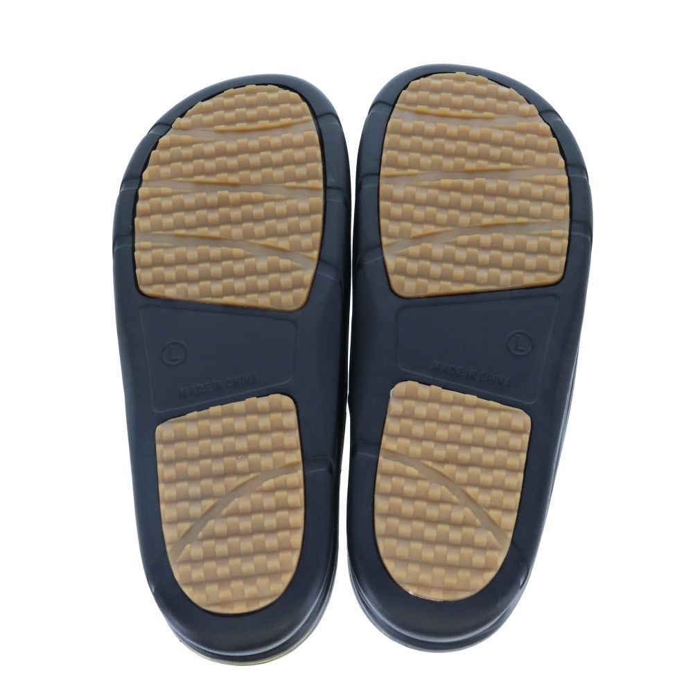 紳士　ＢＭ防滑高弾力　シャワーサンダル　ＢＫＧＤ　Ｌ, ブラック&times;ゴールド, Lサイズ