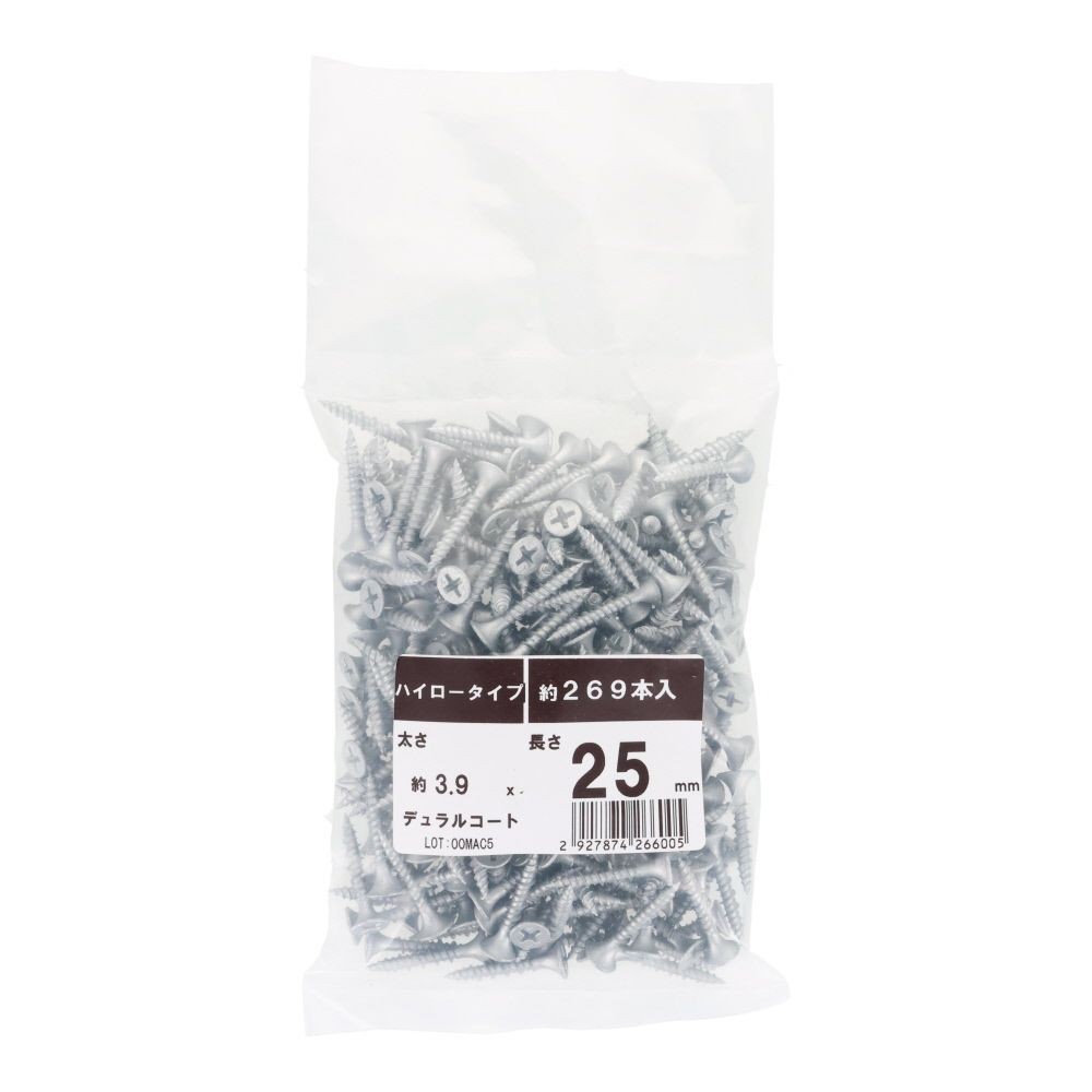 石膏ボードビス　ＶＰ　２５ｍｍ, ねじ, 約269本入