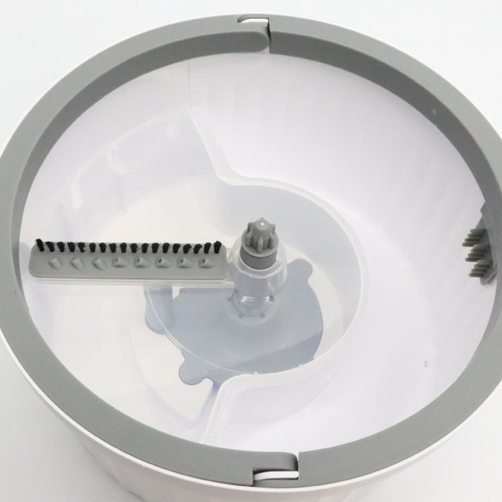  きれいな水で洗える回転モップ HDL-8551, ホワイト, モップパッド2枚セット