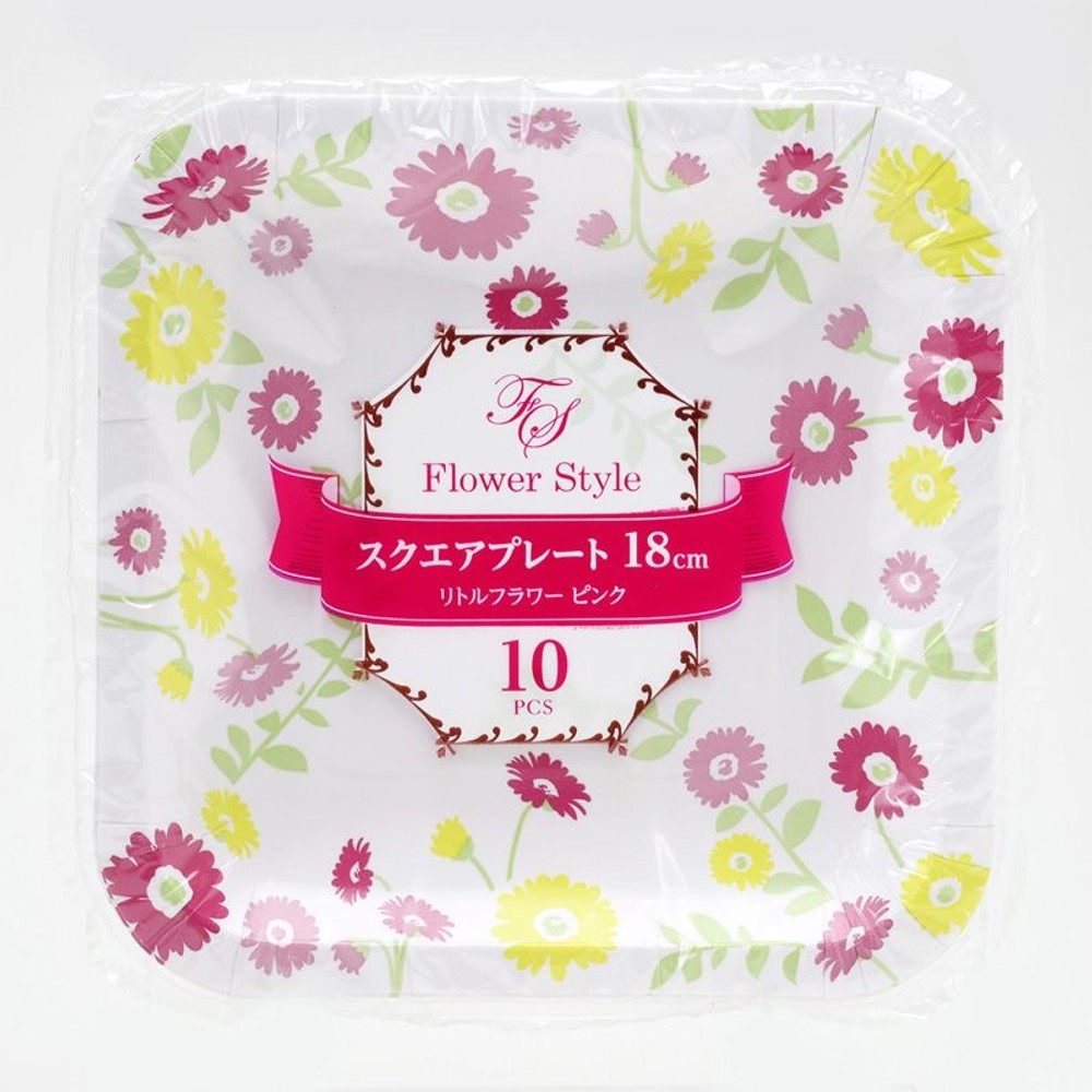 クリンプ　スクエアプレート　リトルフラワー, その他カラー１, 18cm