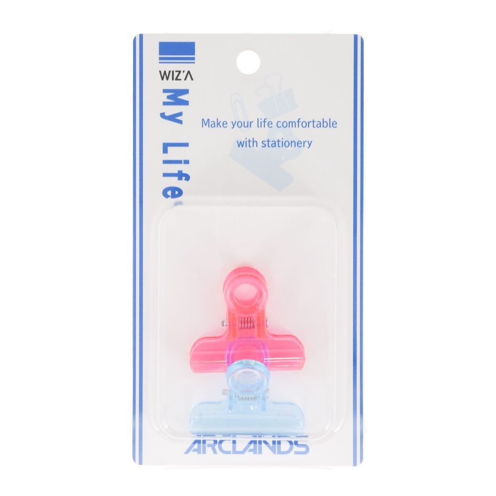 ウイザ WIZ'A透けるトン目玉クリップ2個入ピンクブルー, その他カラー１, 小