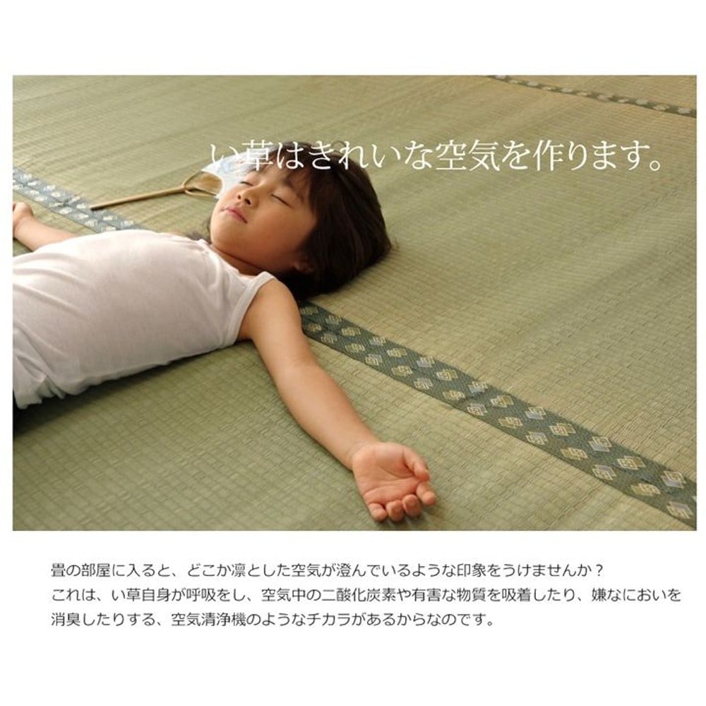 純国産 い草 上敷き カーペット 双目織 『松』 六一間 【メーカー直送・代引不可】, い草, 六一間2畳(約185&times;185cm）
