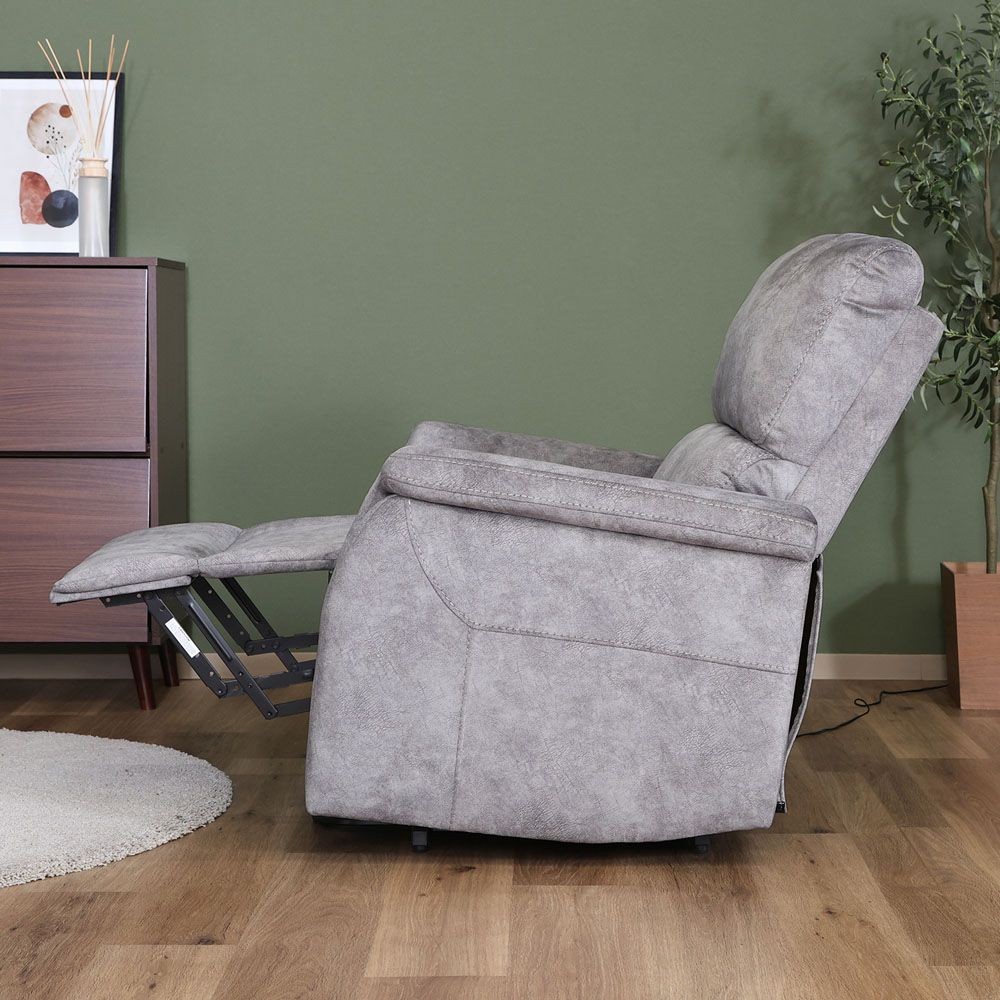 不二貿易 立ち上がりやすい電動リクライナー　ＰＥＡＣＥ　ＧＹ【メーカー直送・代引不可】, グレー, 幅850mm&times;奥行mm&times;高さmm