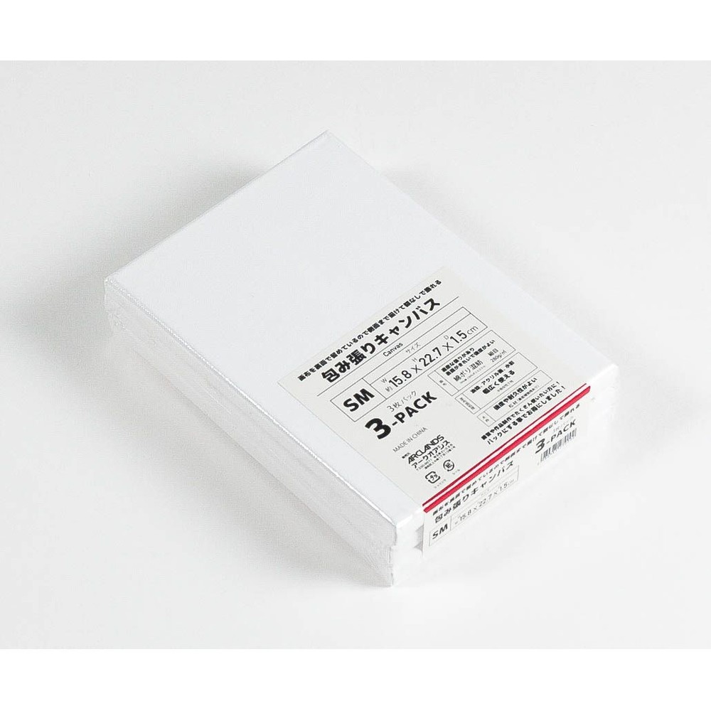 包み張りキャンバスＳＭ　３枚パック, ホワイト, SM(227×158mm)