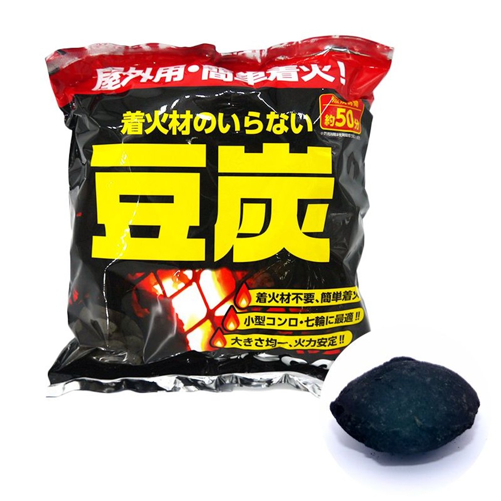 着火材のいらない豆炭500ｇ, 黒, 約500g