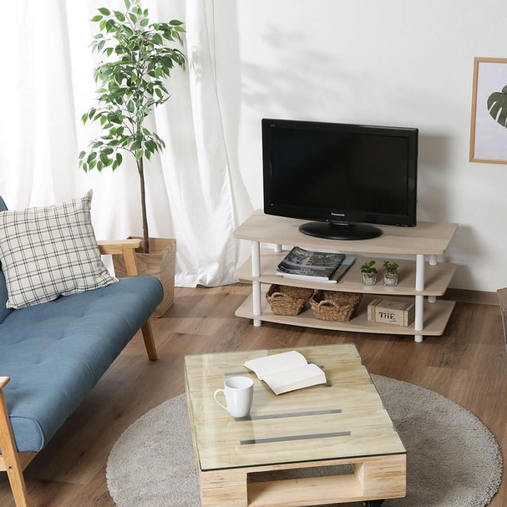 不二貿易  ＴＶラック　90 【メーカー直送・代引不可】, ホワイトウォッシュ, 90cm幅