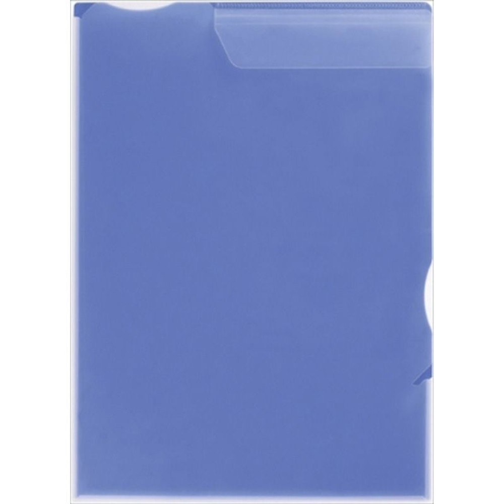 758アオ　スーパーハードホルダー（マチ付）　青, 青, マチ付き