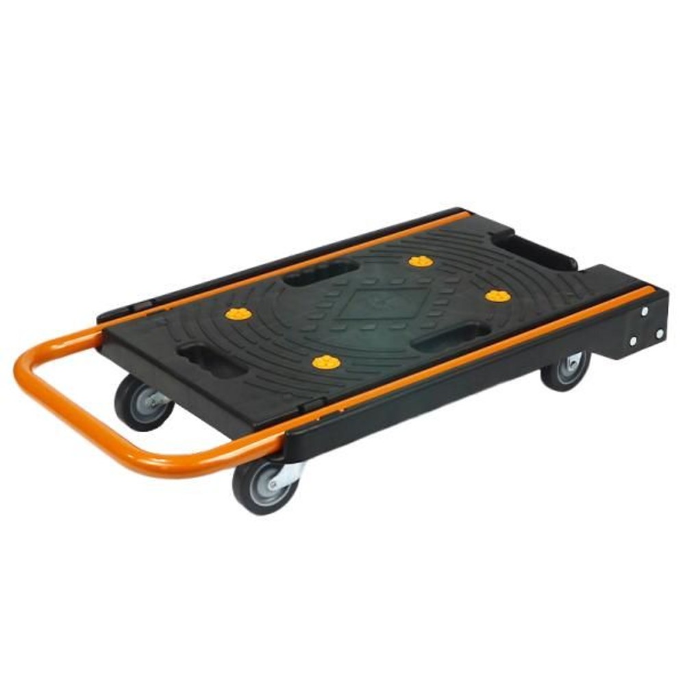 樹脂製フラットカルシズ台車　耐荷重80ｋｇ, 黒, 耐荷重80kg