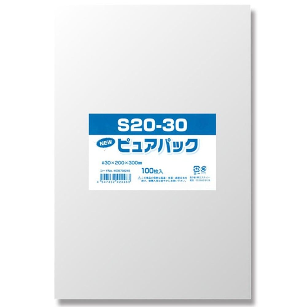 ＯＰＰ袋　ピュアパック, 透明（40&times;80）, 40&times;80mm
